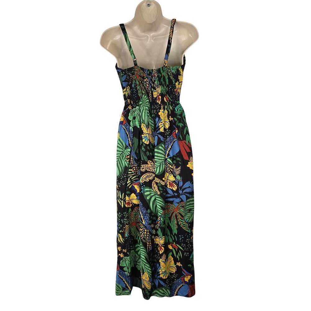 Island Planet Dress Womens One Size Multicolor Tropical Maxi Sundress Vacay Boho - Picture 3 of 10